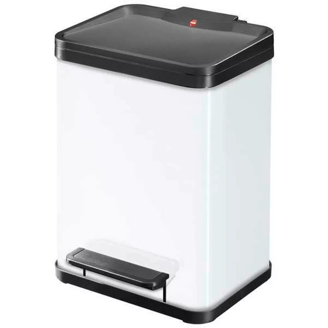 Hailo Öko duo Plus M, Tret-Mülltrenner, 2x9 ltr, Weiß
