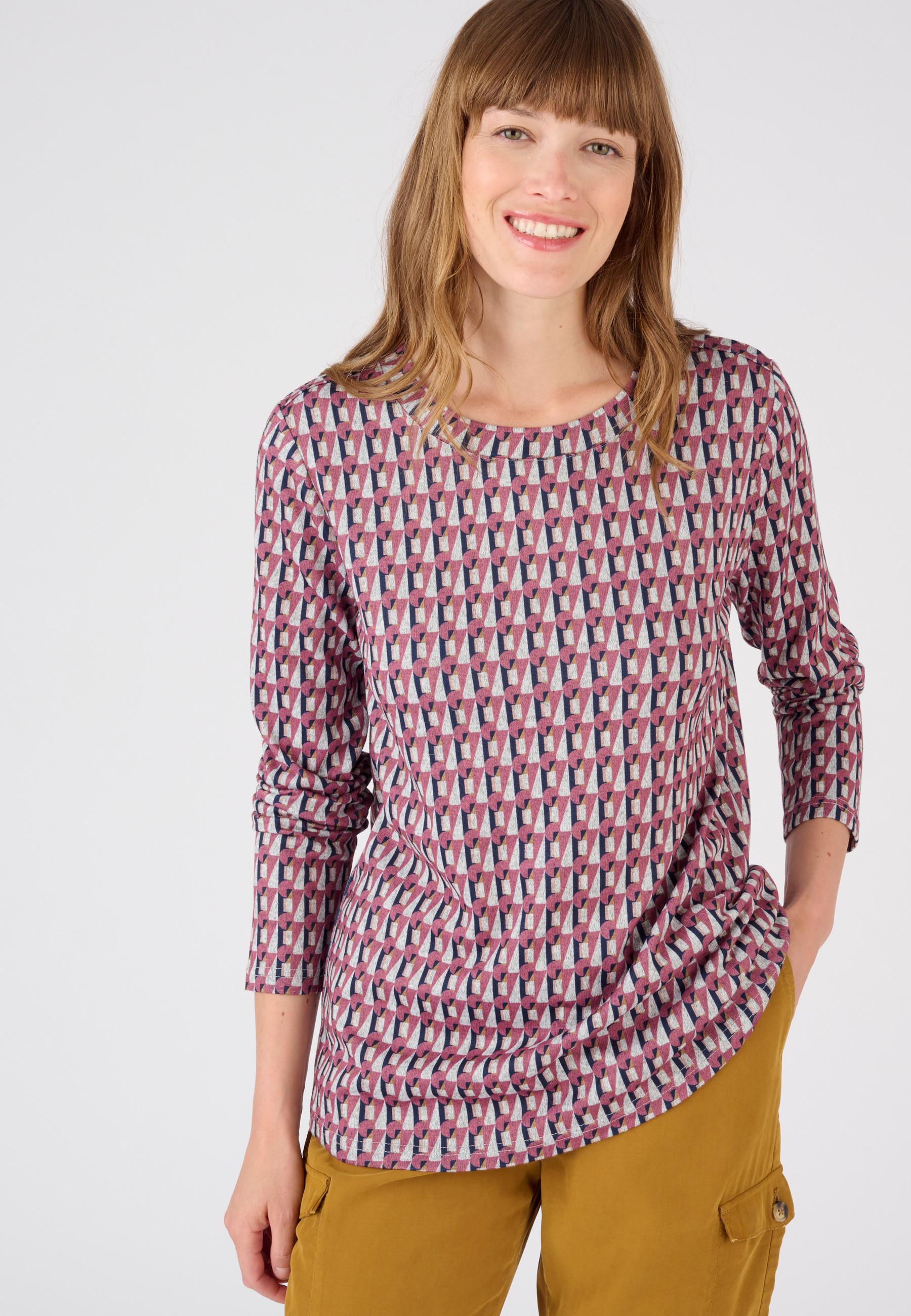 Image of Warmes T-shirt Mit Paisley-motiv. Damen Violett 50/52