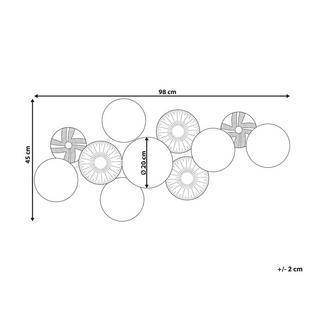 Beliani Décoration murale en Métal Industriel THALLIUM  