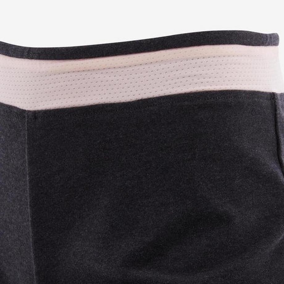 DOMYOS  Shorts atmungsaktiv 500 Gym Mädchen grau/rosa 