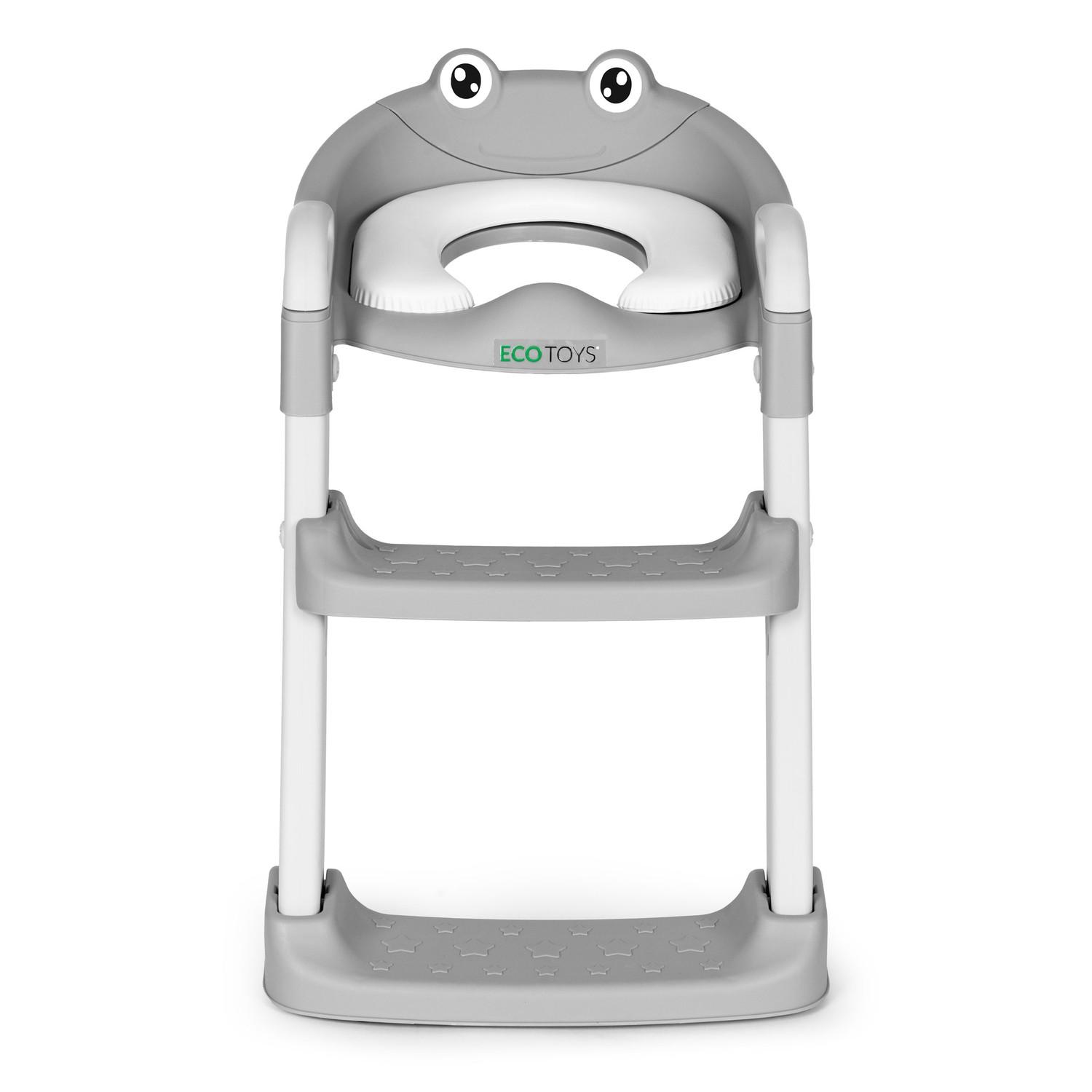 Northio Sedile WC per bambini con gradini e scaletta, blu, ECOTOYS  