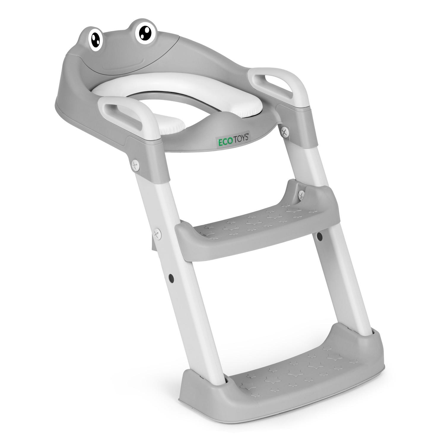 Northio Sedile WC per bambini con gradini e scaletta, blu, ECOTOYS  