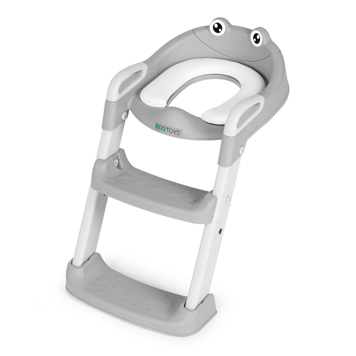 Northio Sedile WC per bambini con gradini e scaletta, blu, ECOTOYS  