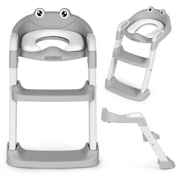 Sedile WC per bambini con gradini e scaletta, blu, ECOTOYS