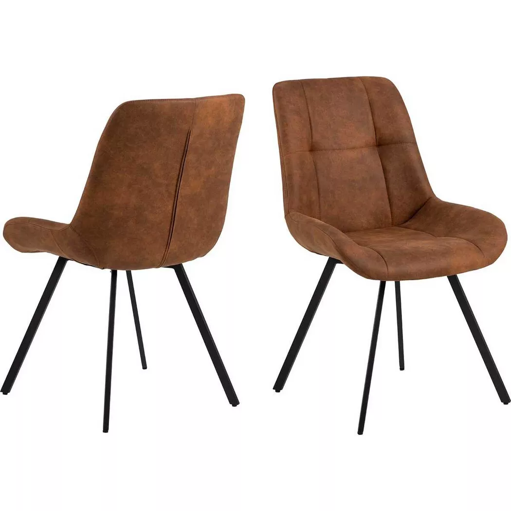 Waylor Dining Chair in Brown Fabric, none