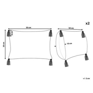 Beliani Set di 2 cuscini en Cotone Moderno ANTHEMIS  