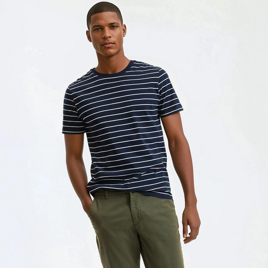 La Redoute Collections Gestreiftes Rundhals T-Shirt  