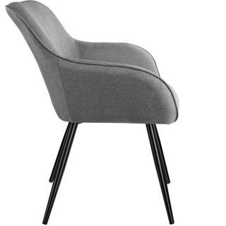 Tectake 2 Chaises Marilyn aspect lin noir  