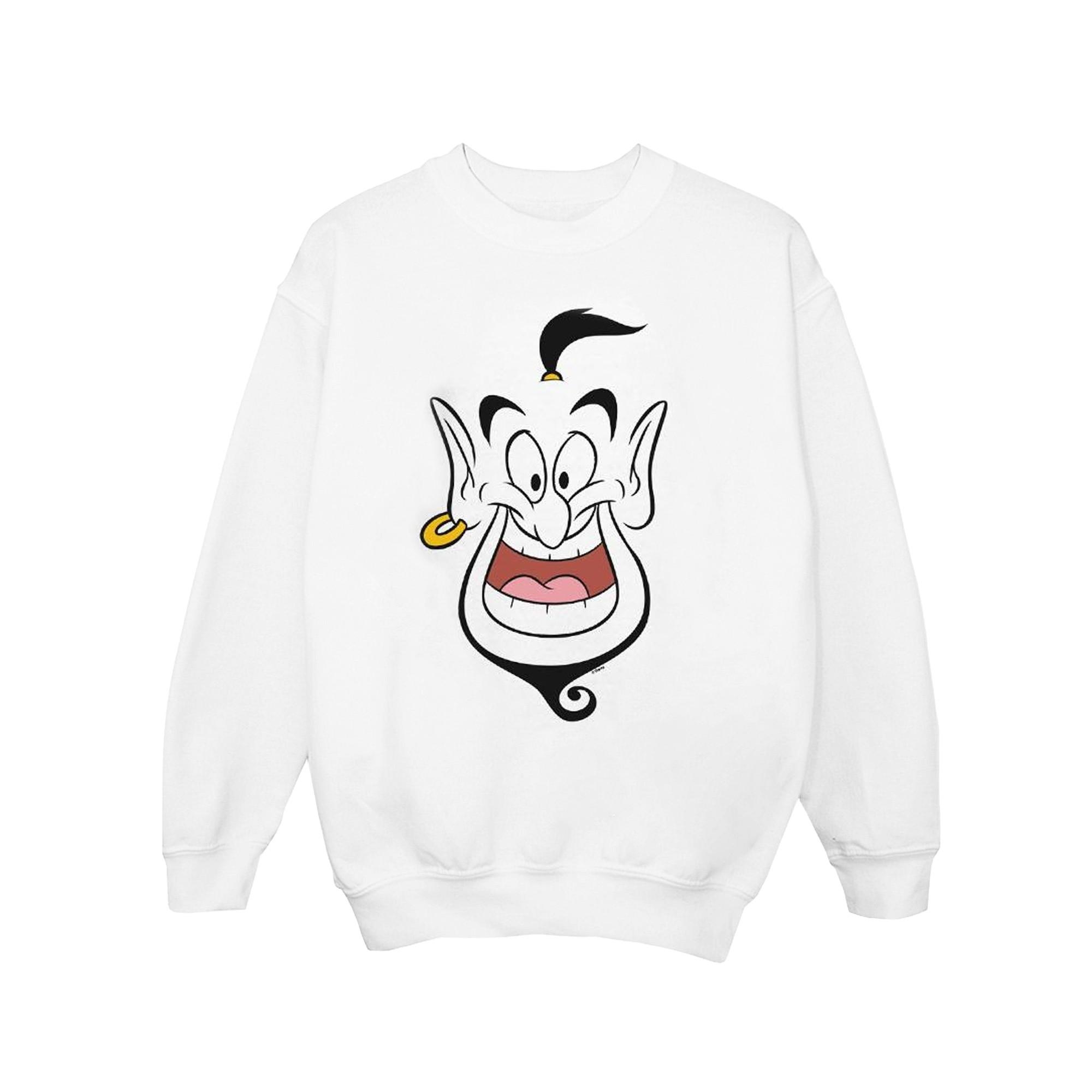 Image of Aladdin Genie Face Sweatshirt Unisex Weiss 128