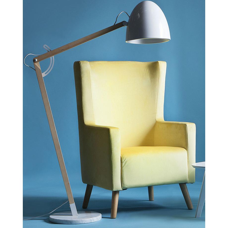 Beliani Ohrensessel aus Samtstoff Retro ONEIDA  