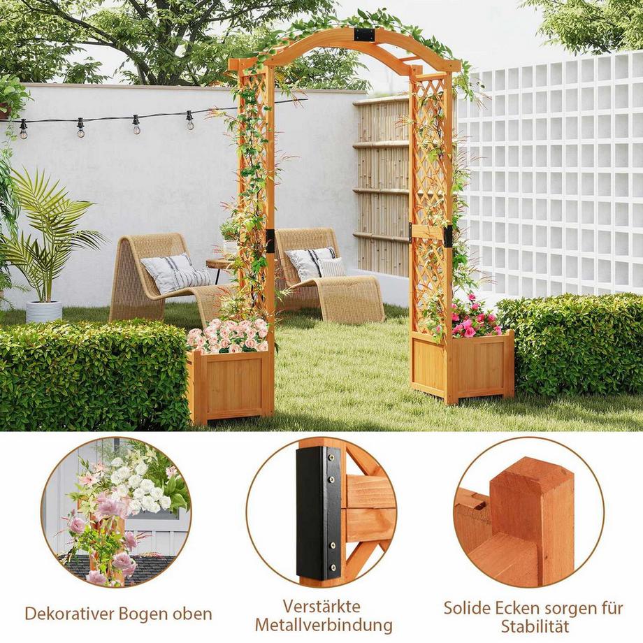 Northix Arco da giardino con fioriere  