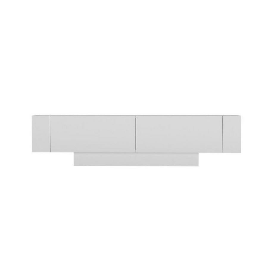 Meuble TV 2 portes et 2 étagères murales blanc L150 cm - Matera