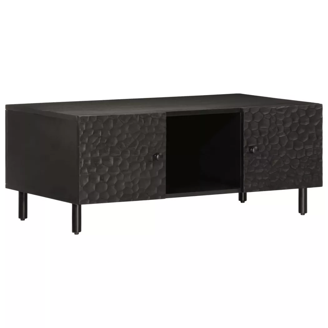 VidaXL - Table basse bois, One Size, Noir