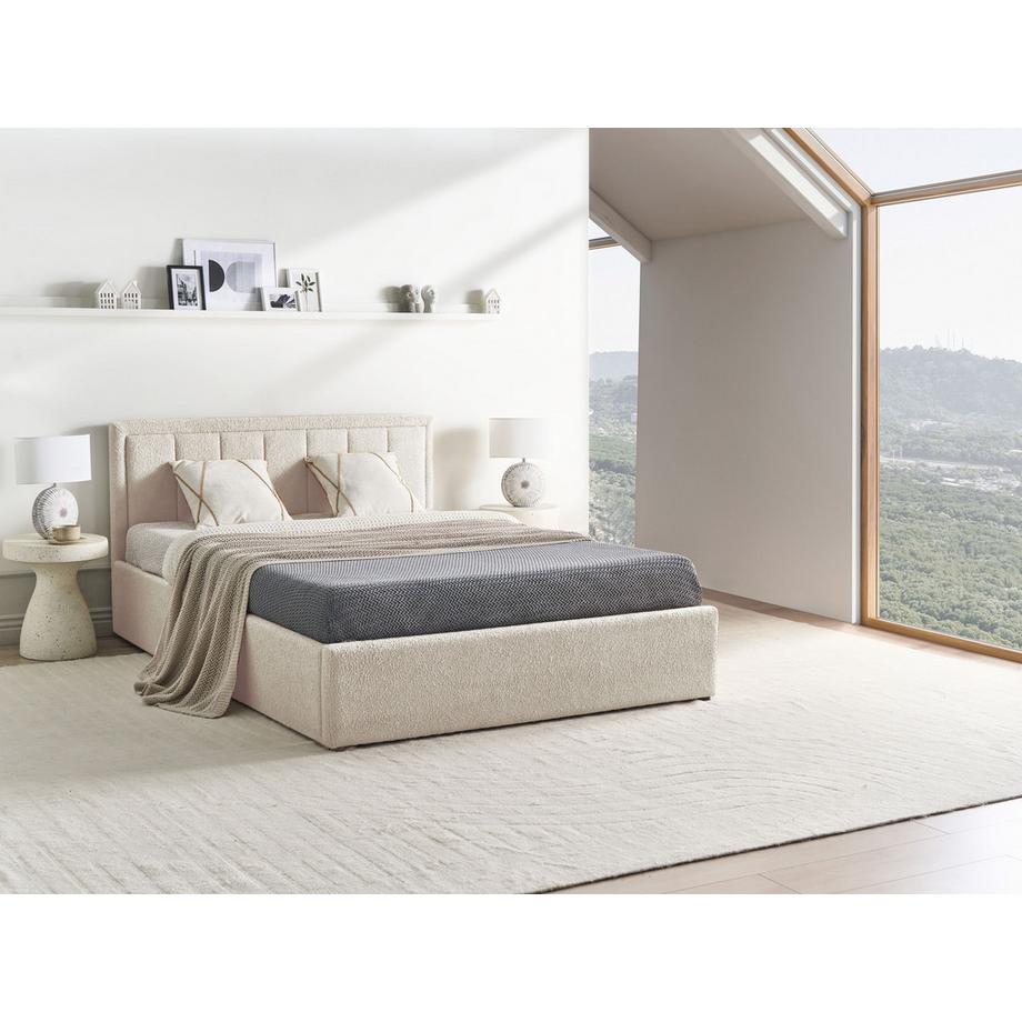 Beliani Letto contenitore en Bouclé  MONTLAUR  