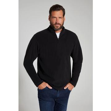 Pullover polo di pile leggero con colletto alto e zip