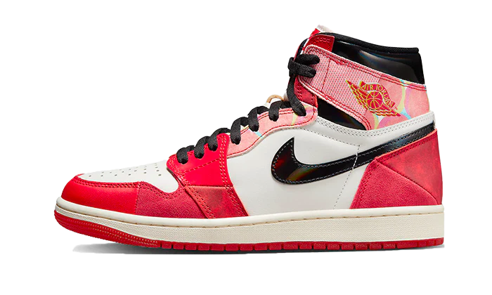 Image of Air Jordan 1 High Og Spider-man Across The Spider-verse (gs) Damen Rot 37.5