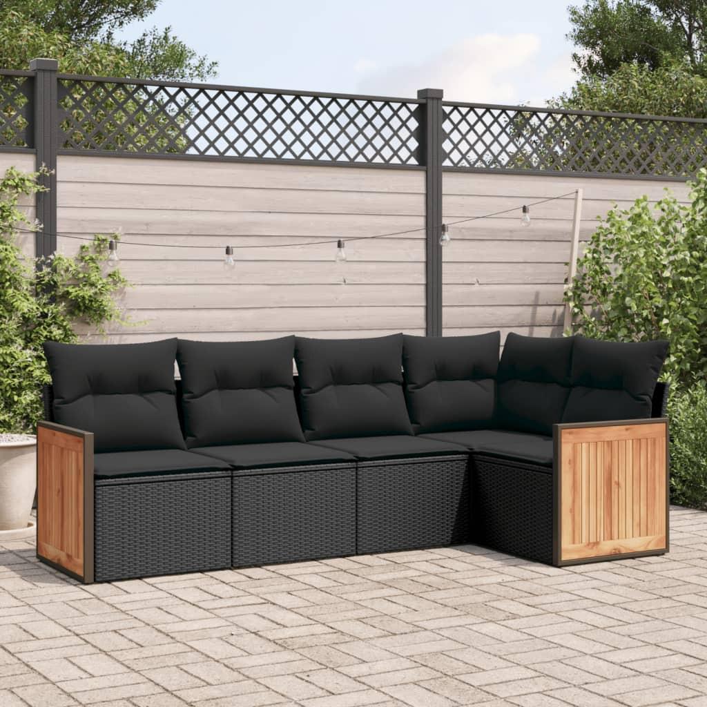 VidaXL set divano da giardino Polirattan  