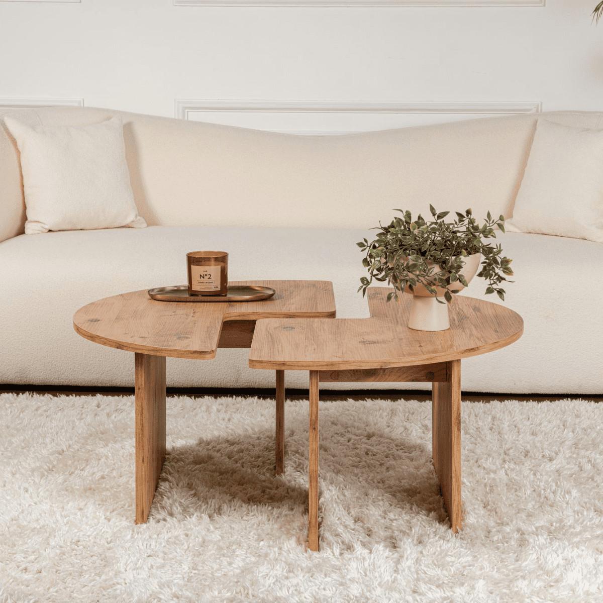 Calicosy Tables MOIRA - Lot de 2  