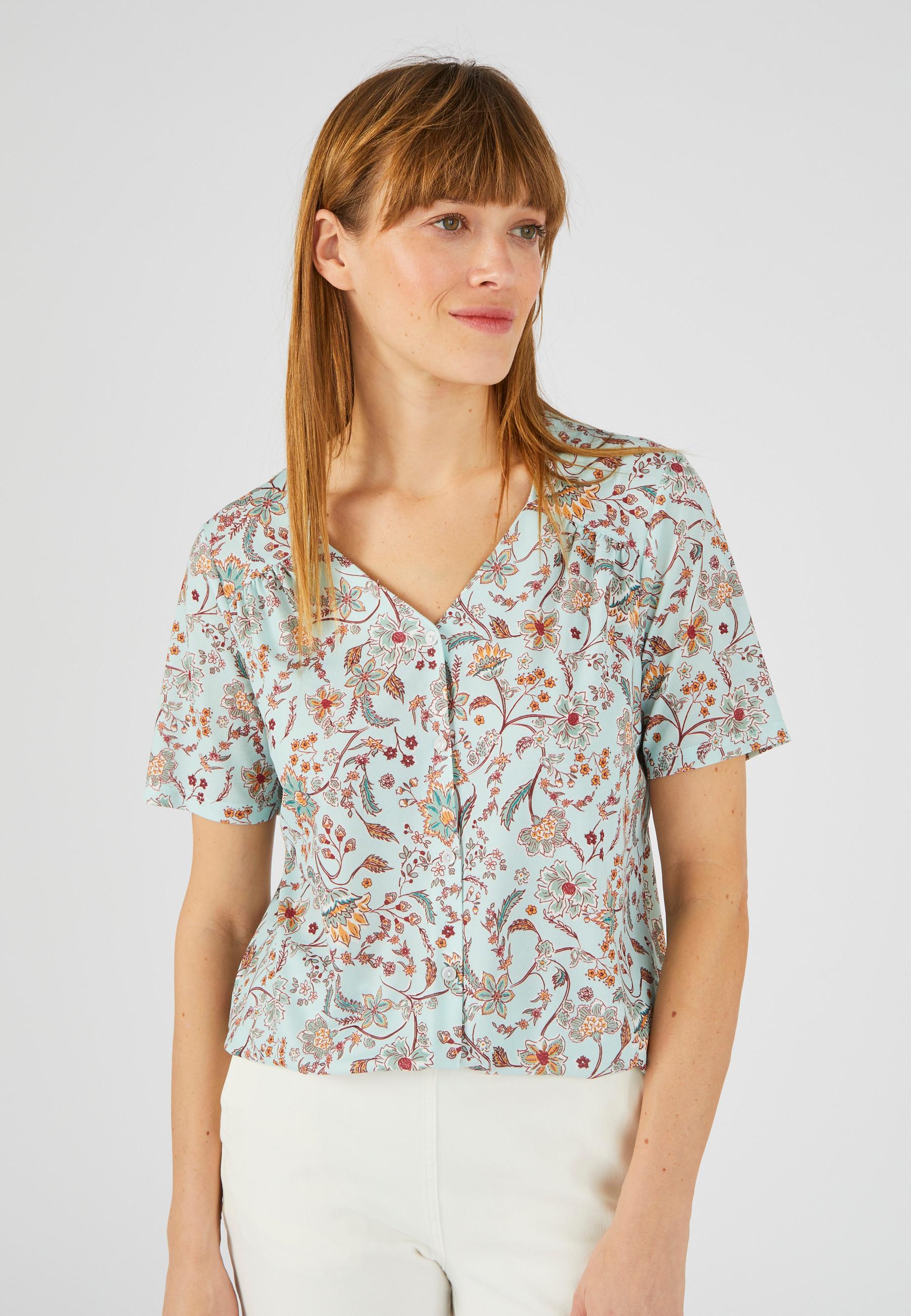 Image of Gemustertes T-shirt Damen Grün 34/36