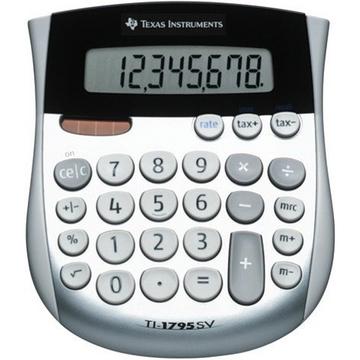 Texas Instruments TI-1795 SV Calcolatrice tascabile Argento Display (cifre): 8 a energia solare, a batteria (L