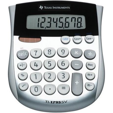 Texas Instruments Texas Instruments TI-1795 SV Calcolatrice tascabile Argento Display (cifre): 8 a energia solare, a batteria (L  