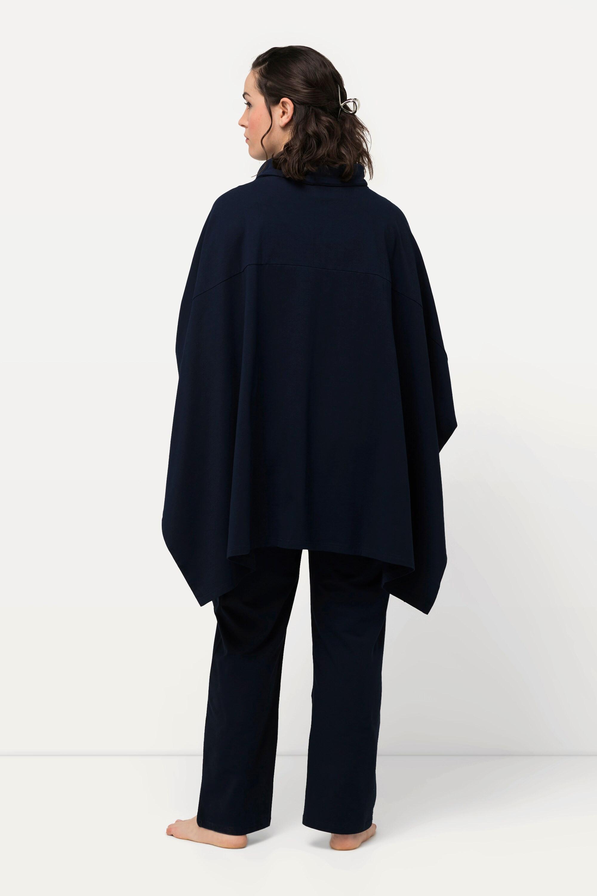 Ulla Popken  Poncho d'intérieur oversized, col montant et manches longues 