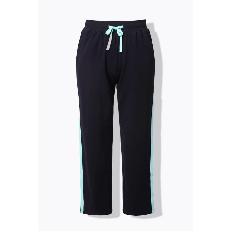 Ulla Popken Pantalon de jogging Bandes latérales Jambe droite Taille élastique  