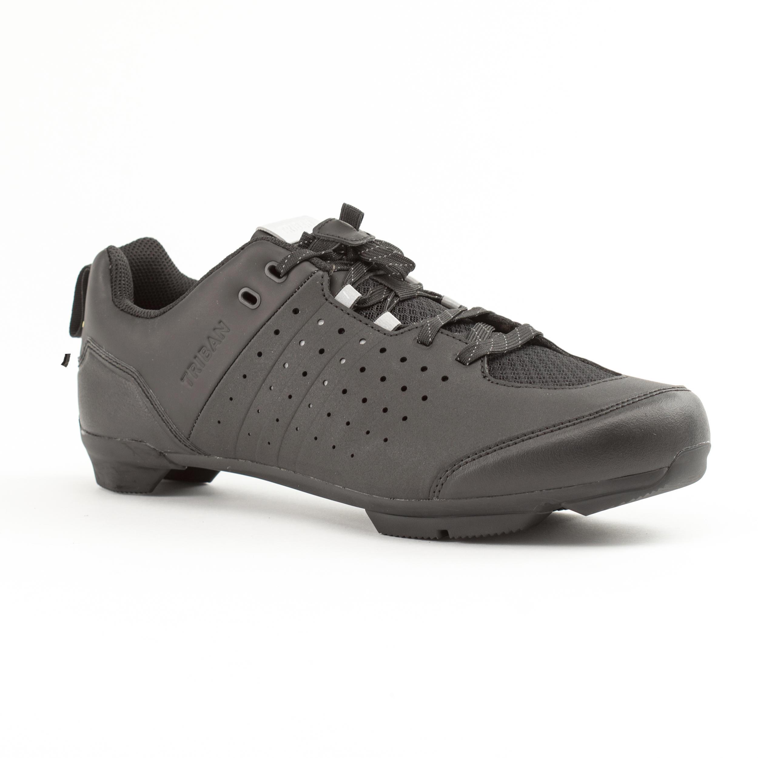 Image of Fahrradschuhe - Grvl 500 Unisex Schwarz Leicht 44