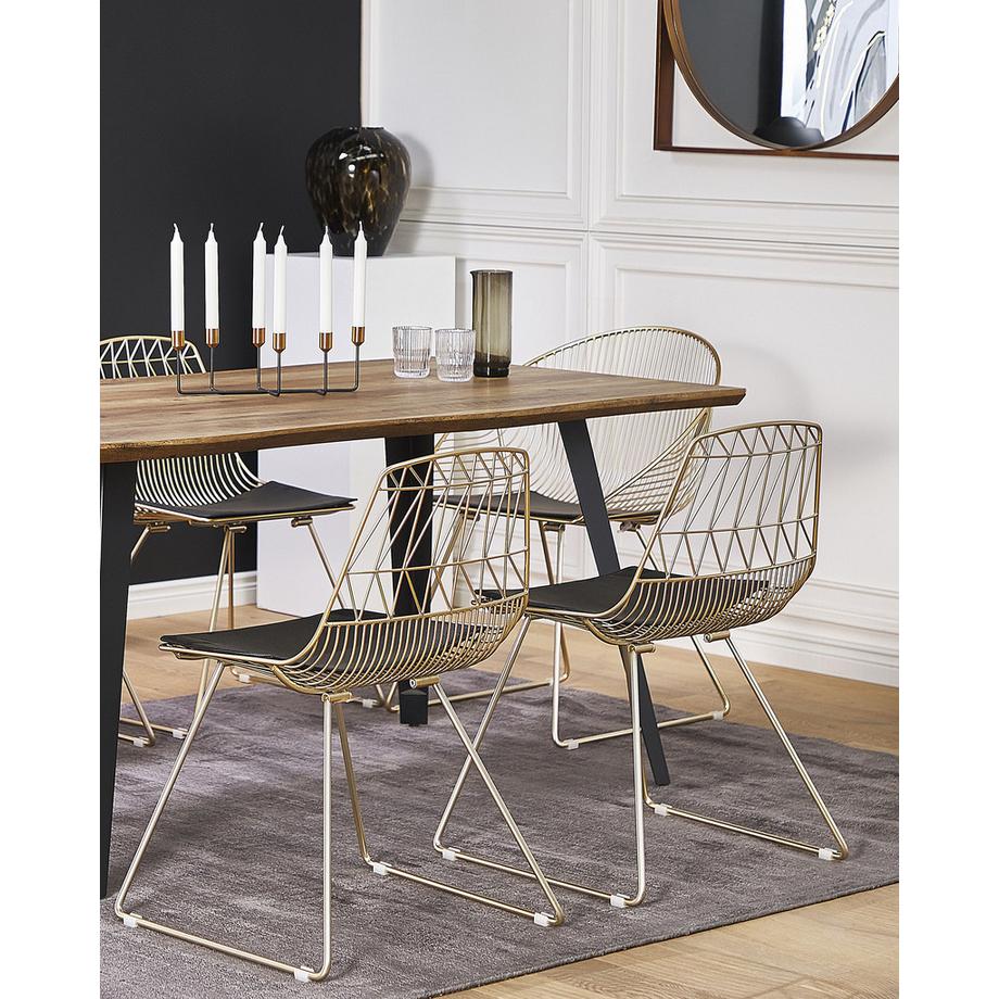 Beliani Set di 2 sedie da pranzo en Acciaio Industriale HARLAN  