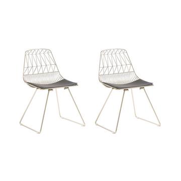 Lot de 2 chaises en Acier Moderne HARLAN