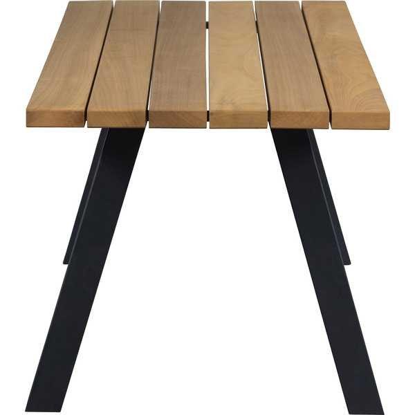 mutoni Table à manger Tablo Outdoor bois FSC avec pieds A métal 210x81  