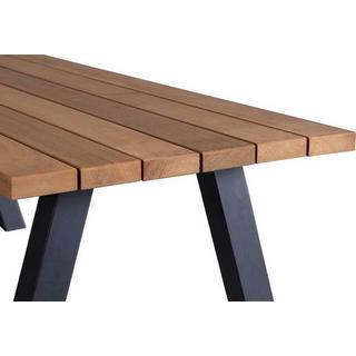 mutoni Table à manger Tablo Outdoor bois FSC avec pieds A métal 210x81  