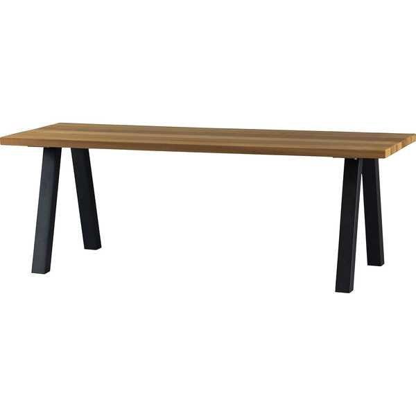 mutoni Table à manger Tablo Outdoor bois FSC avec pieds A métal 210x81  