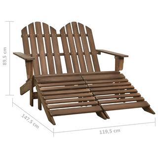 VidaXL Chaise de jardin bois  