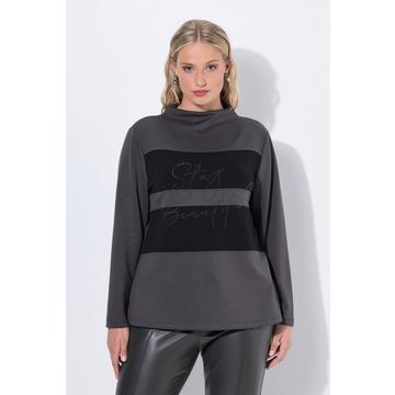 Sweat-shirt oversize à col montant et manches longues, contient du modal