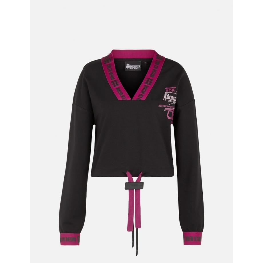 BOXEUR DES RUES V Neck Sweatshirt Elastic Band  