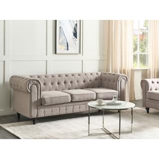 Beliani Canapé 3 places en Polyester Moderne CHESTERFIELD  