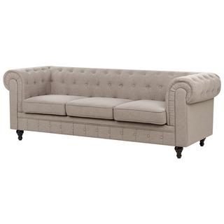 Beliani Canapé 3 places en Polyester Moderne CHESTERFIELD  