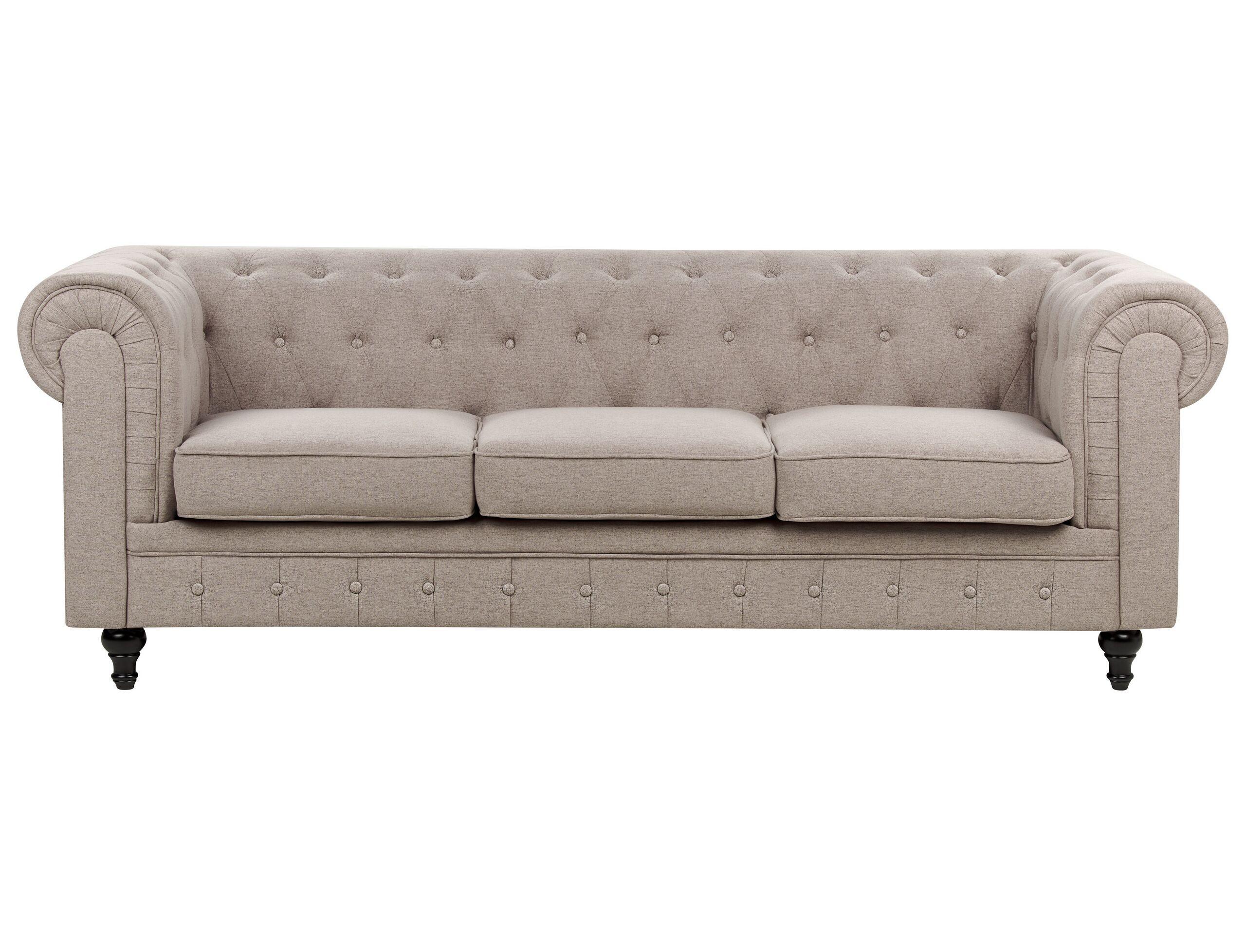 Beliani 3 Sitzer Sofa aus Polyester Modern CHESTERFIELD  