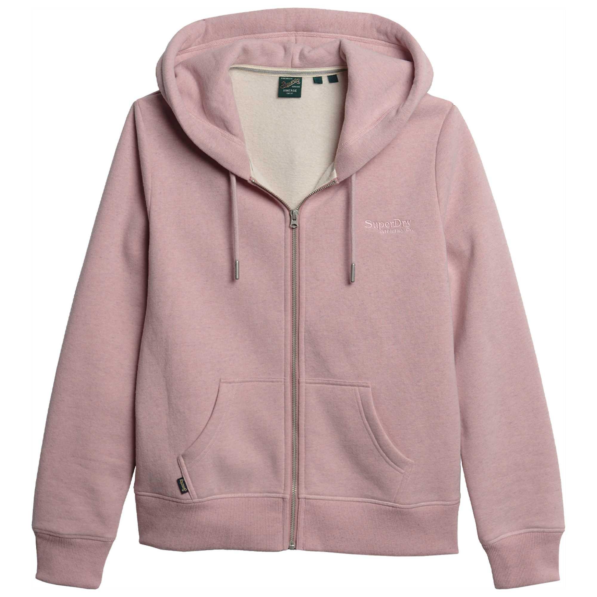 Image of Sweatjacke -essential Logo Zip Hoodie Damen Rosa L