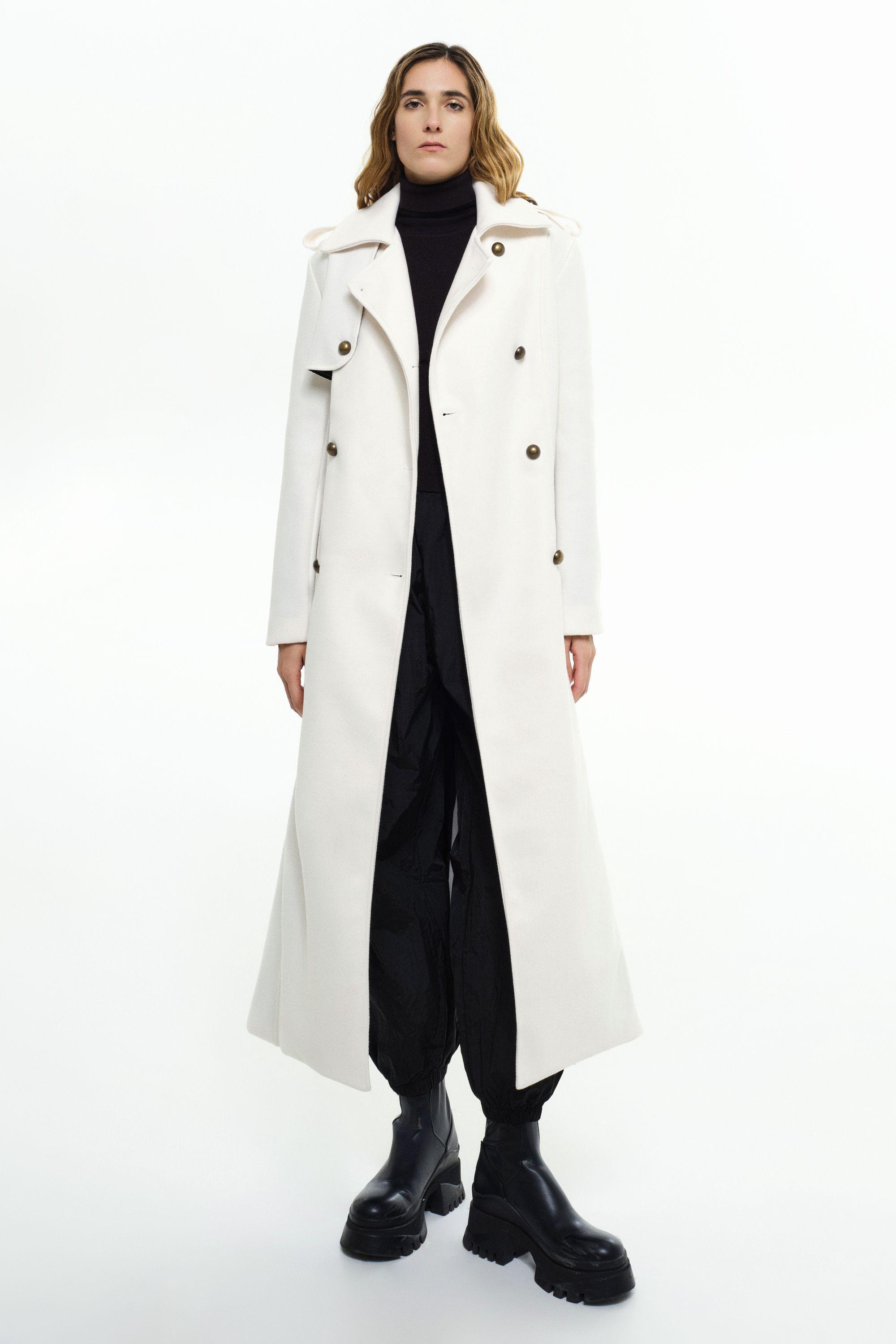 RICANO  Manteau  Simona, trench avec ceinture et épaulettes 