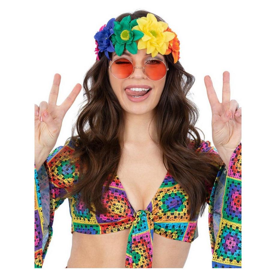 Rainbow Hippie Corona Fiori