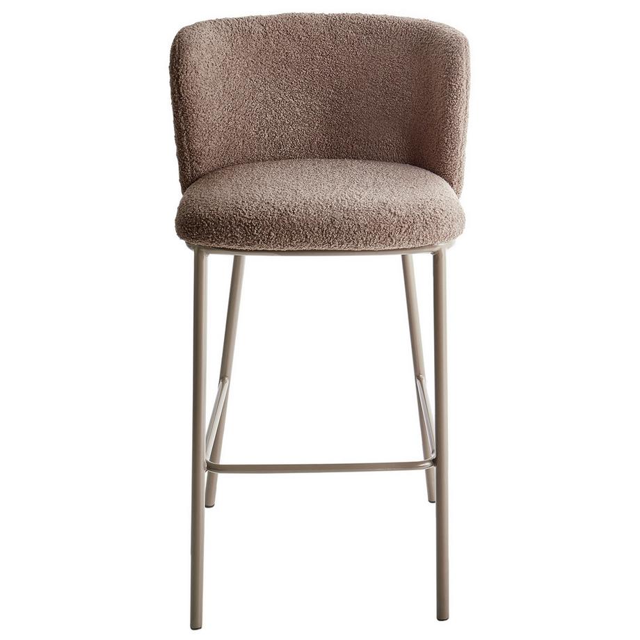 Beliani Set mit 2 Barstühlen aus Bouclé Modern MINA II  