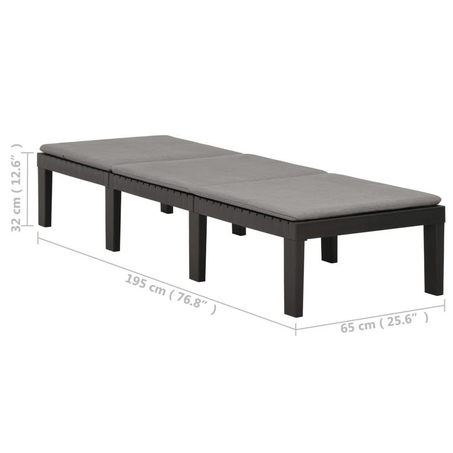 VidaXL lettino Plastica  