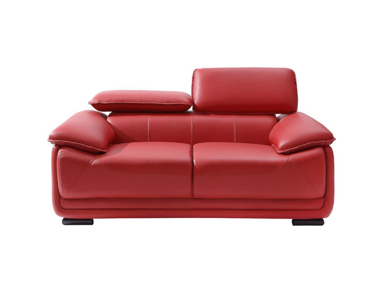 Vente-unique Ledersofa 2Sitzer MACELO  