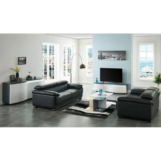 Vente-unique Ledersofa 2Sitzer MACELO  