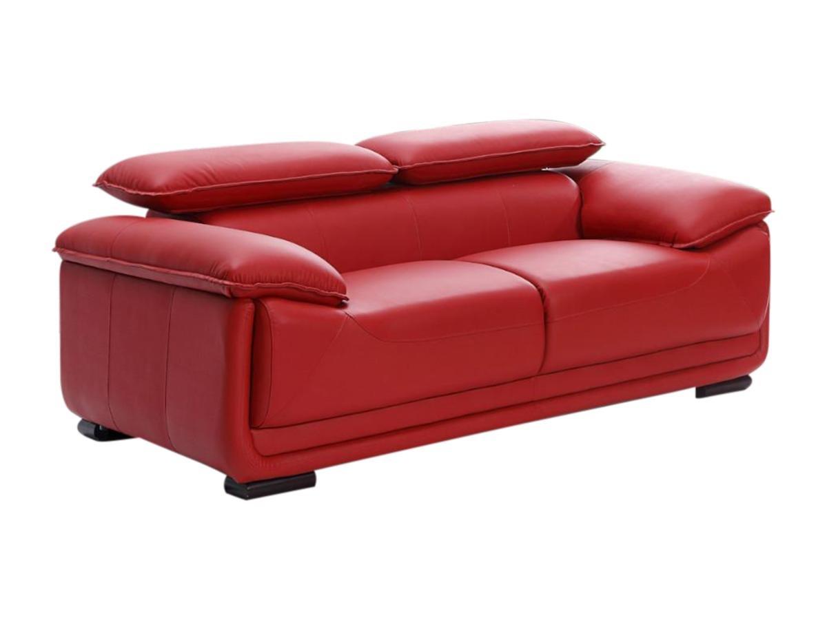 Vente-unique Ledersofa 2Sitzer MACELO  