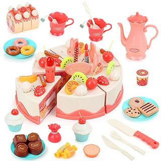 Activity-board  Gâteau d'anniversaire pour cuisine et magasin, jouets à découper pour enfants 