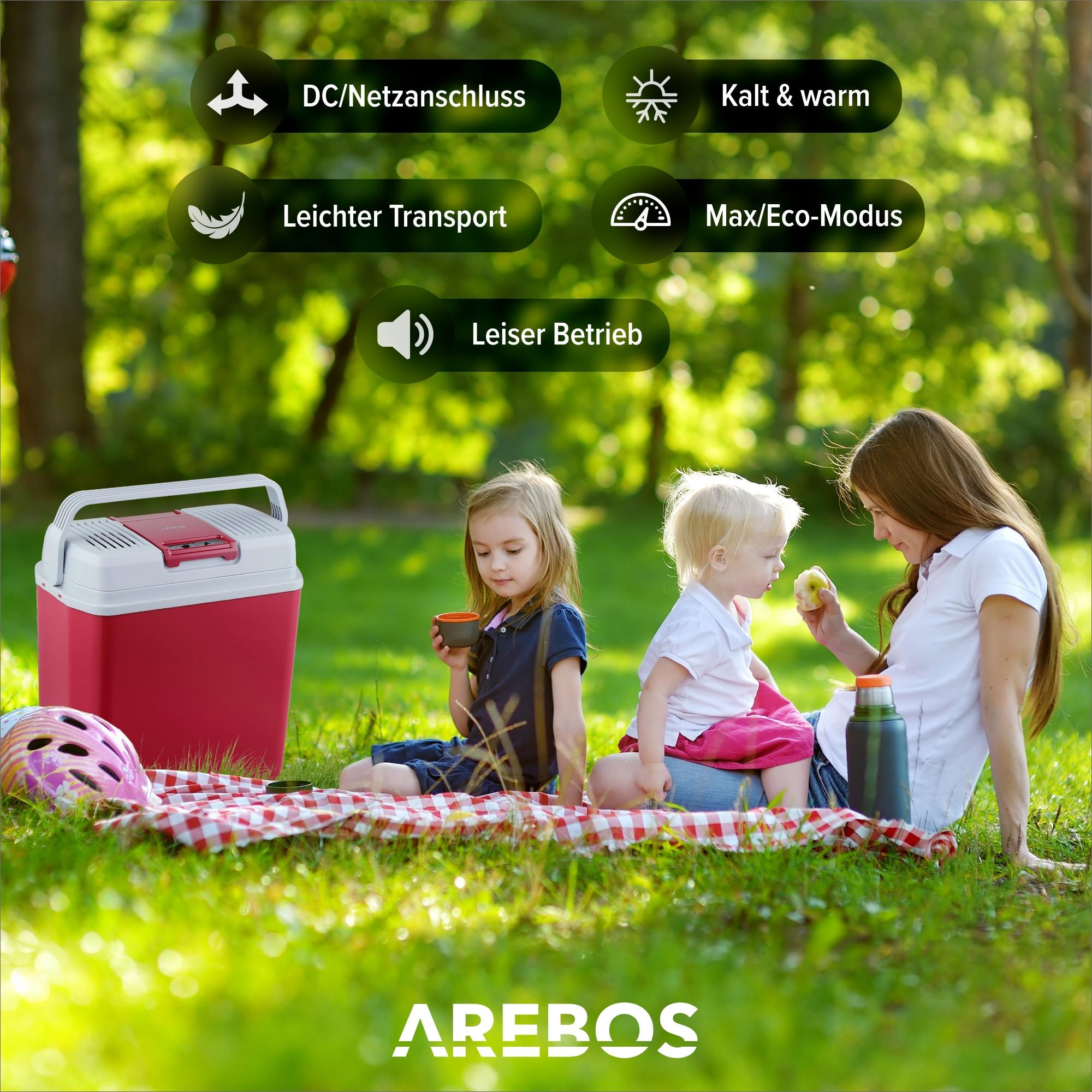 Arebos  Cool box 20L auto termoelettrico frigorifero 12V 230V 