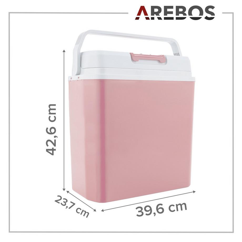 Arebos  Kühlbox 20L Auto Thermoelektrische Warmhaltebox 12V 230V Kühlschrank 